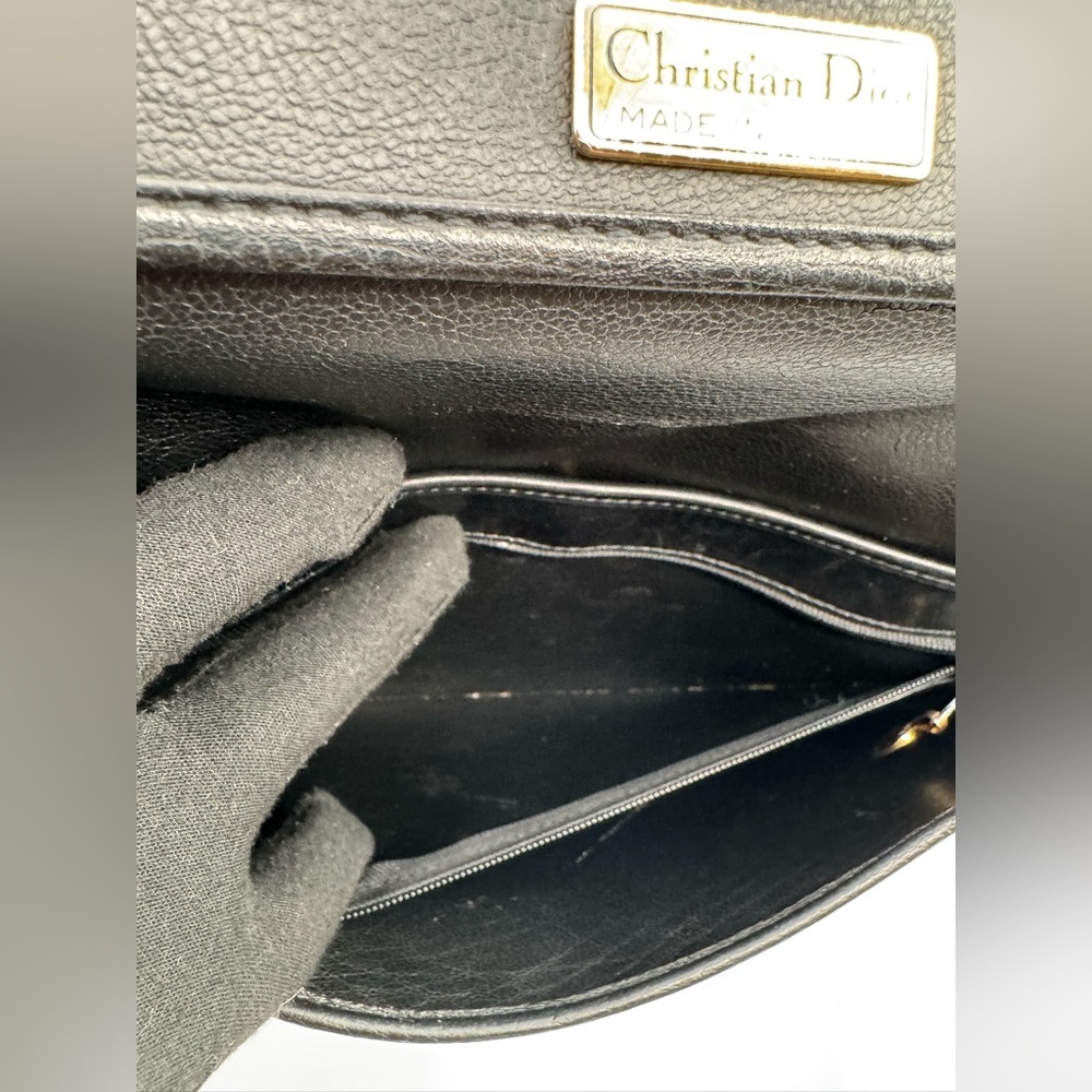 Vintage Black Christian Dior Crossbody/Shoulder bag | Good Condition - Picture 8 of 17